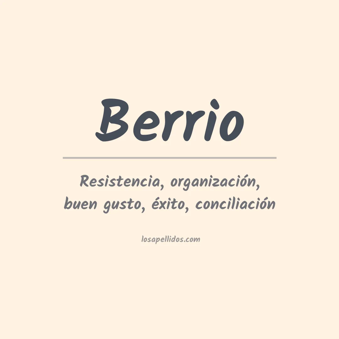 Apellido Berrio