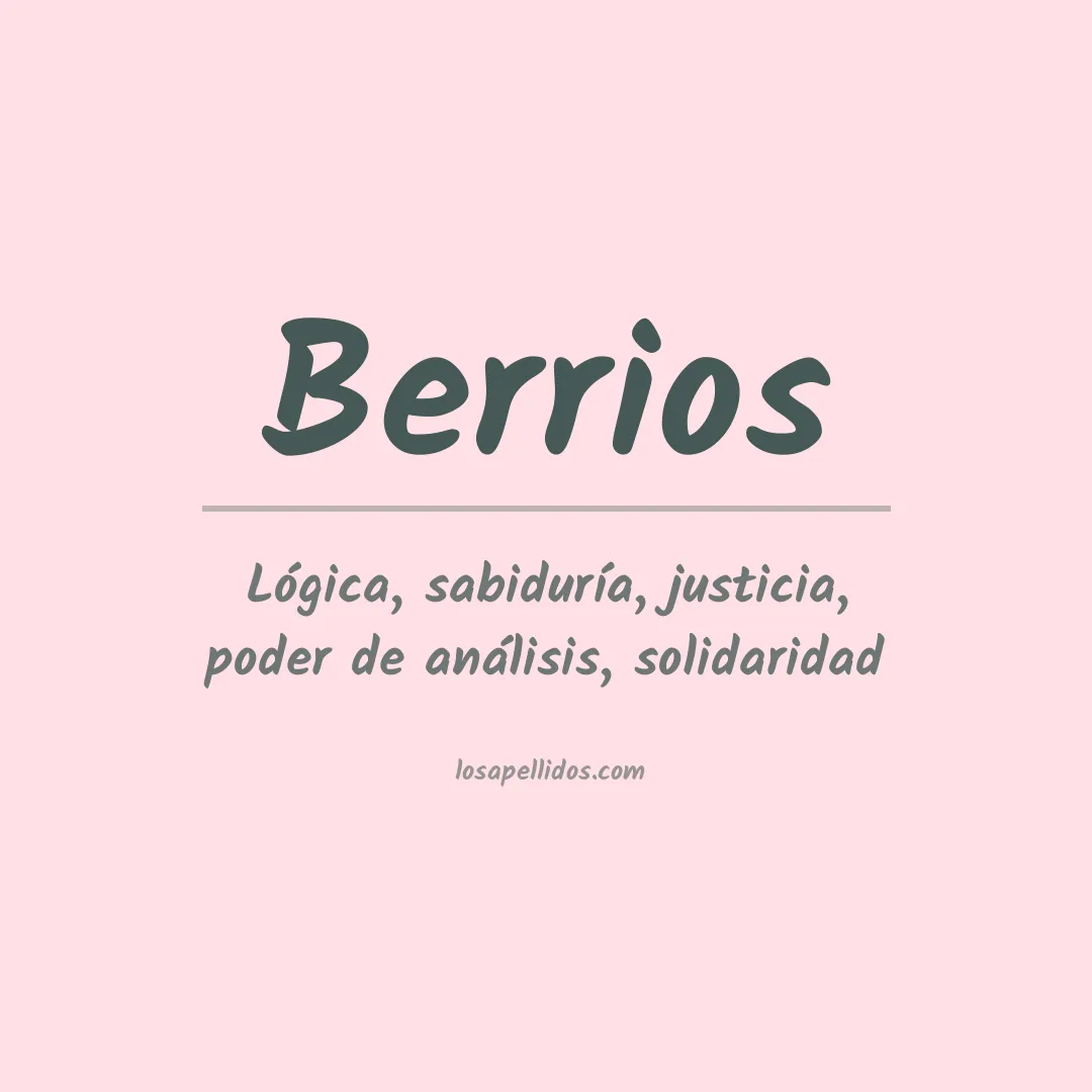 Apellido Berrios