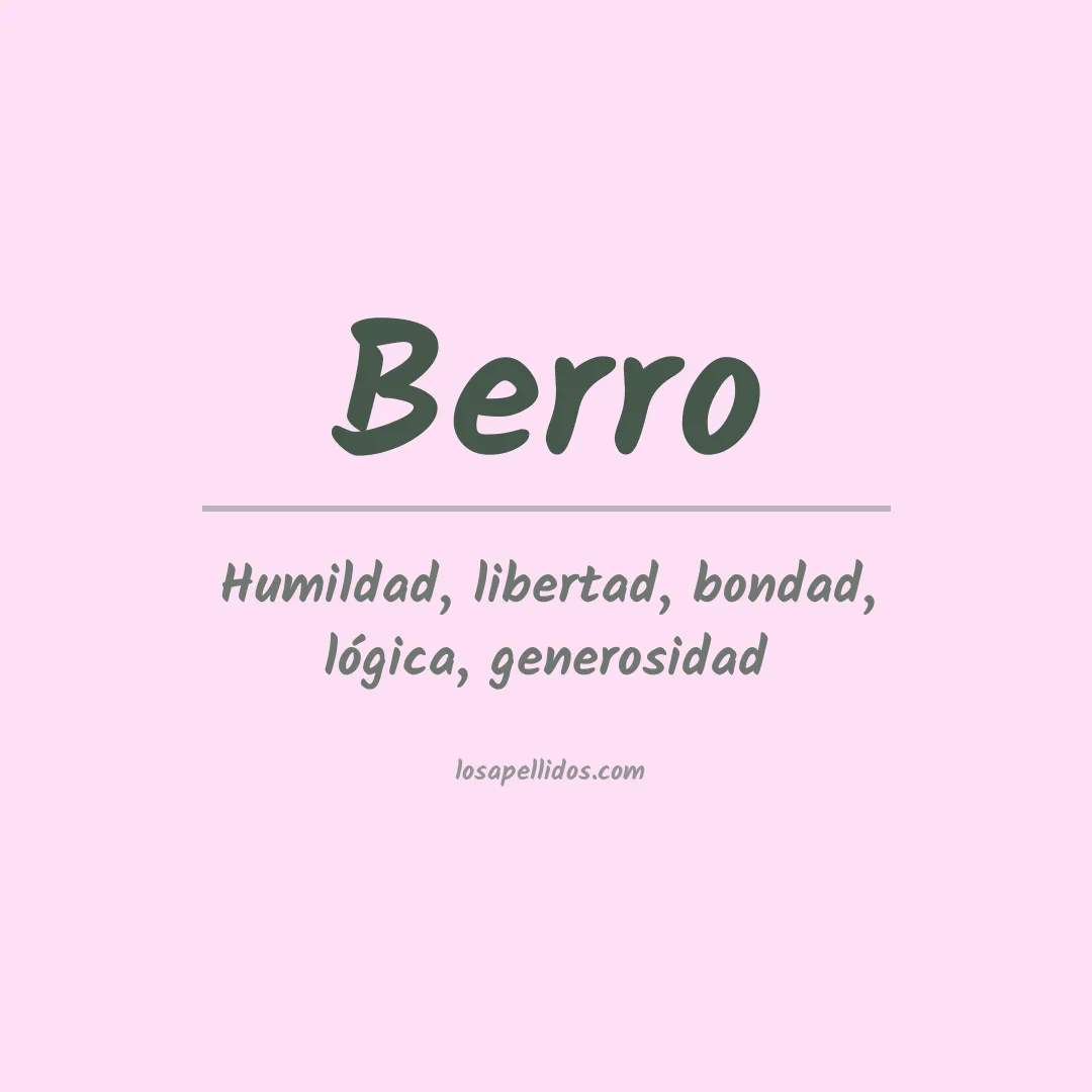 Apellido Berro