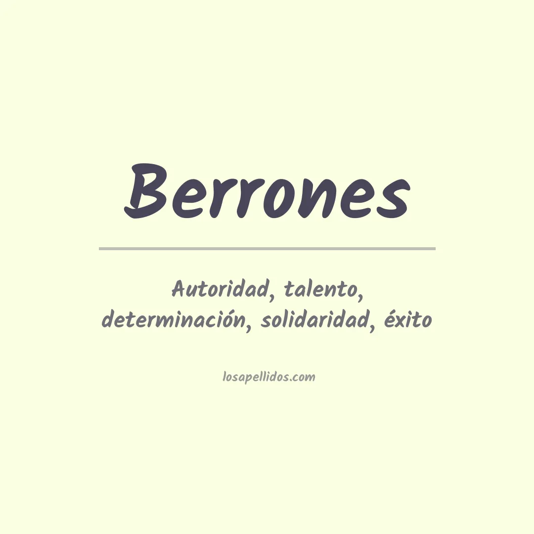 Apellido Berrones