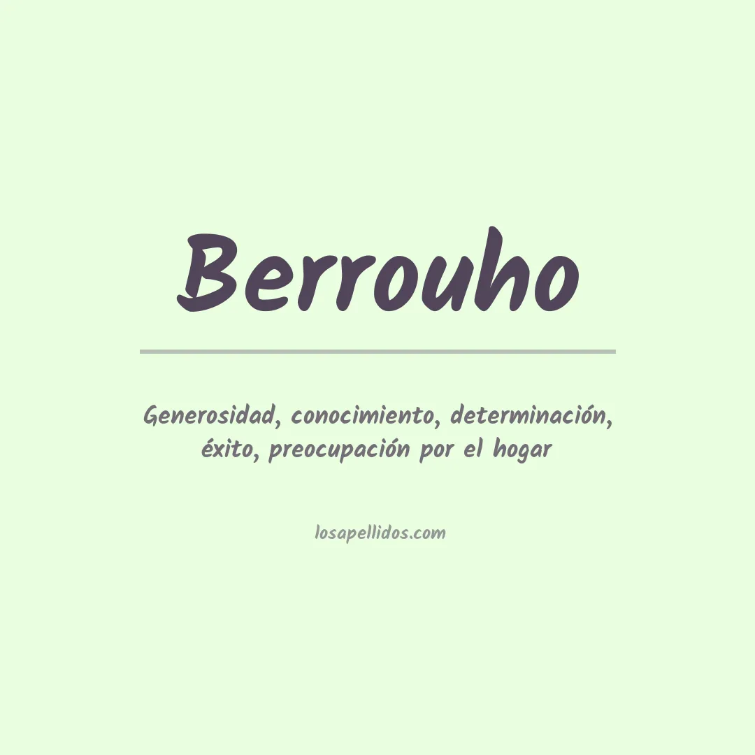 Apellido Berrouho