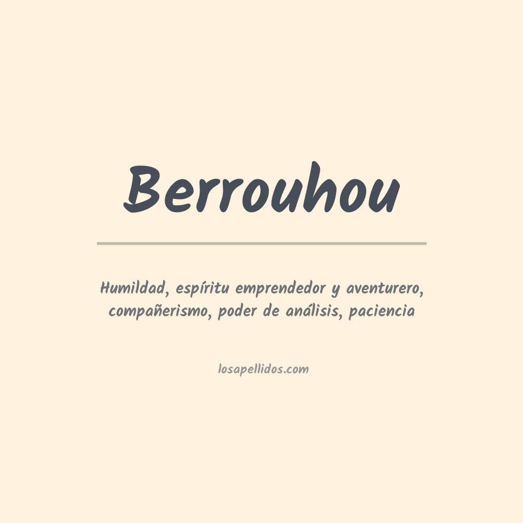 Apellido Berrouhou