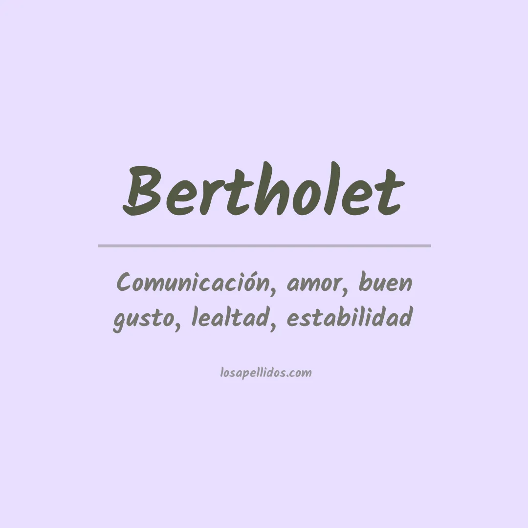 Apellido Bertholet