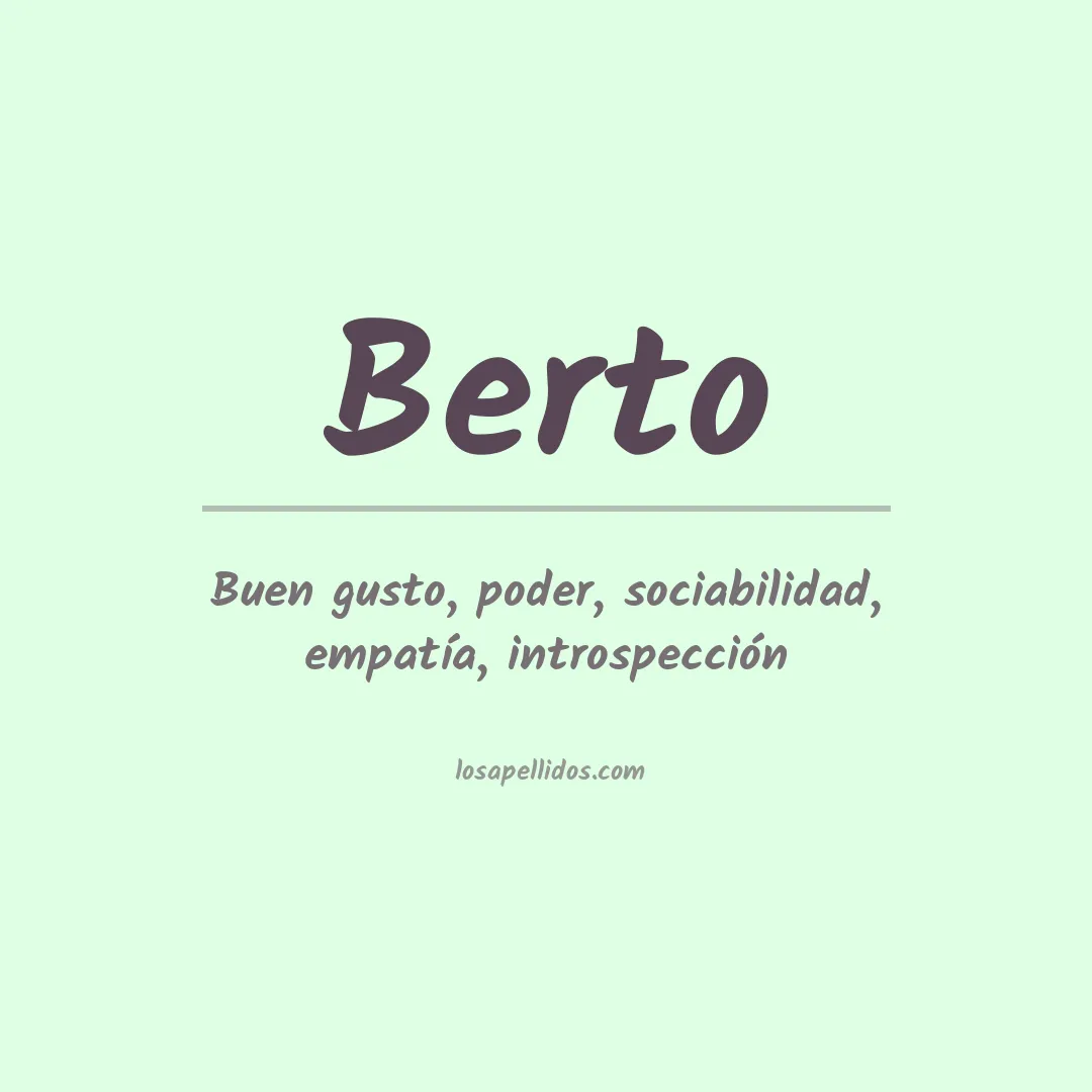 Apellido Berto