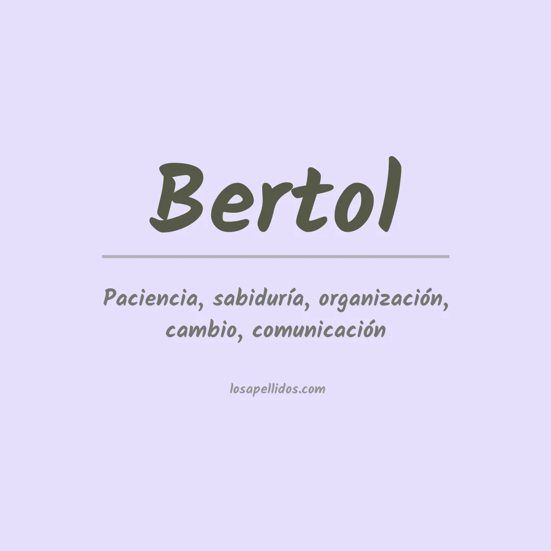 Apellido Bertol