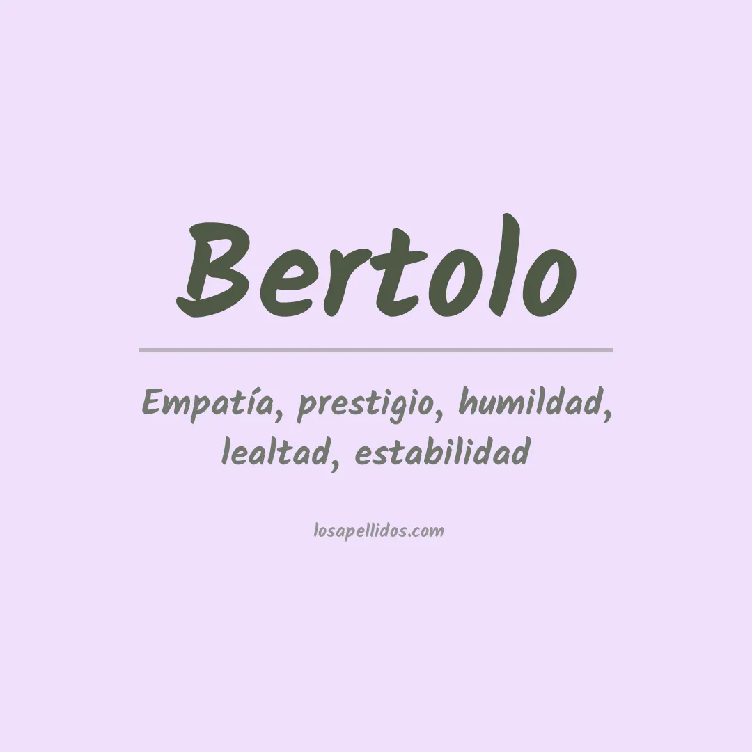 Apellido Bertolo