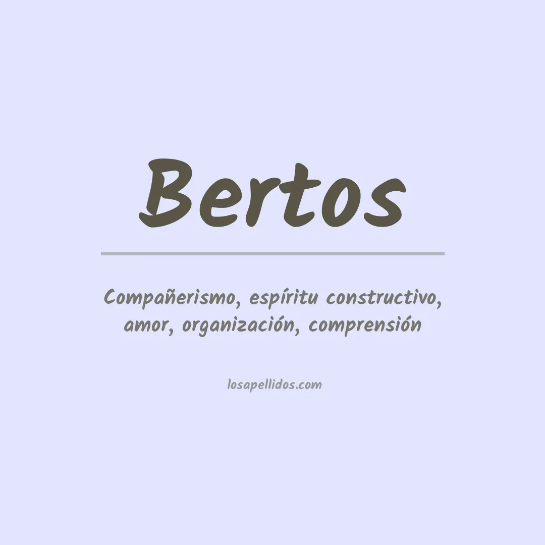 Apellido Bertos
