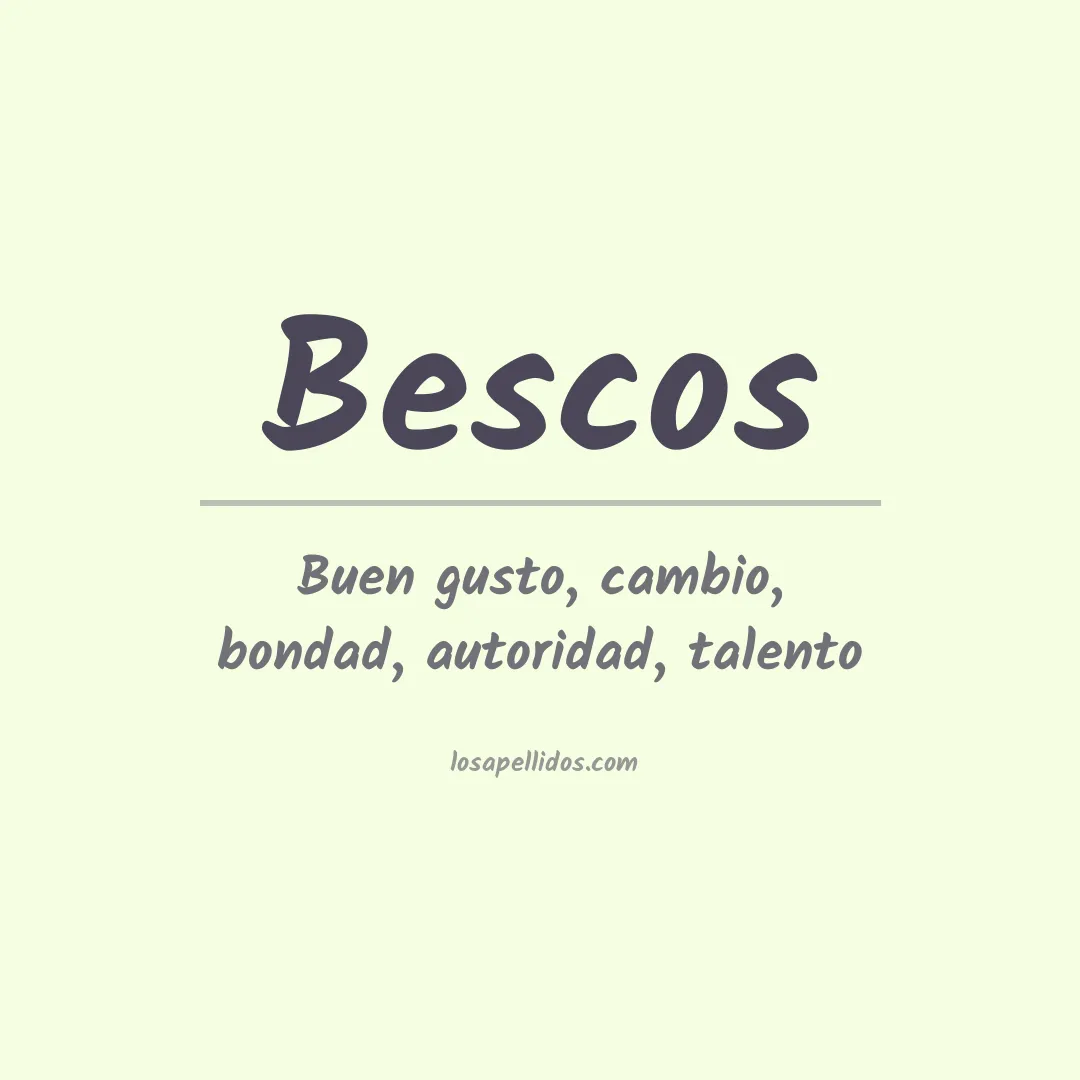 Apellido Bescos