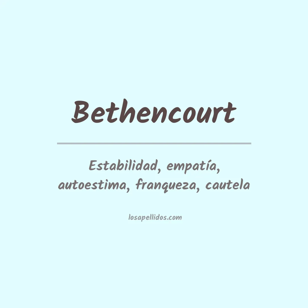 Apellido Bethencourt