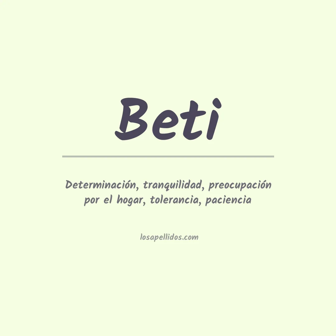 Apellido Beti