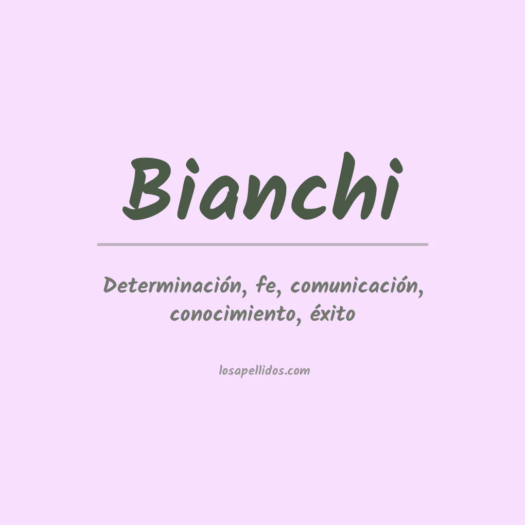 Apellido Bianchi