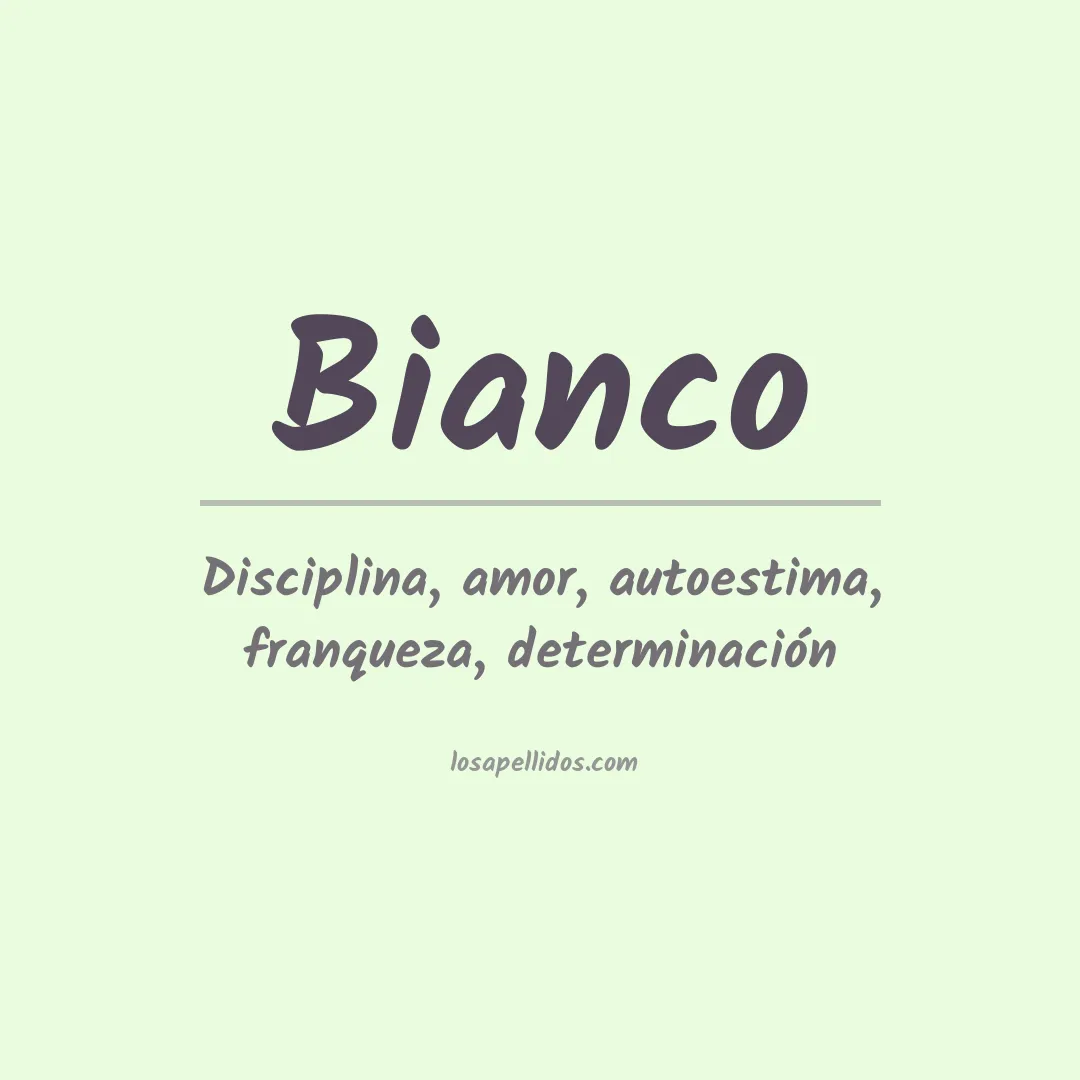 Apellido Bianco