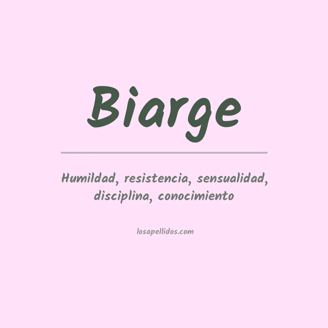 Significado del Apellido Biarge