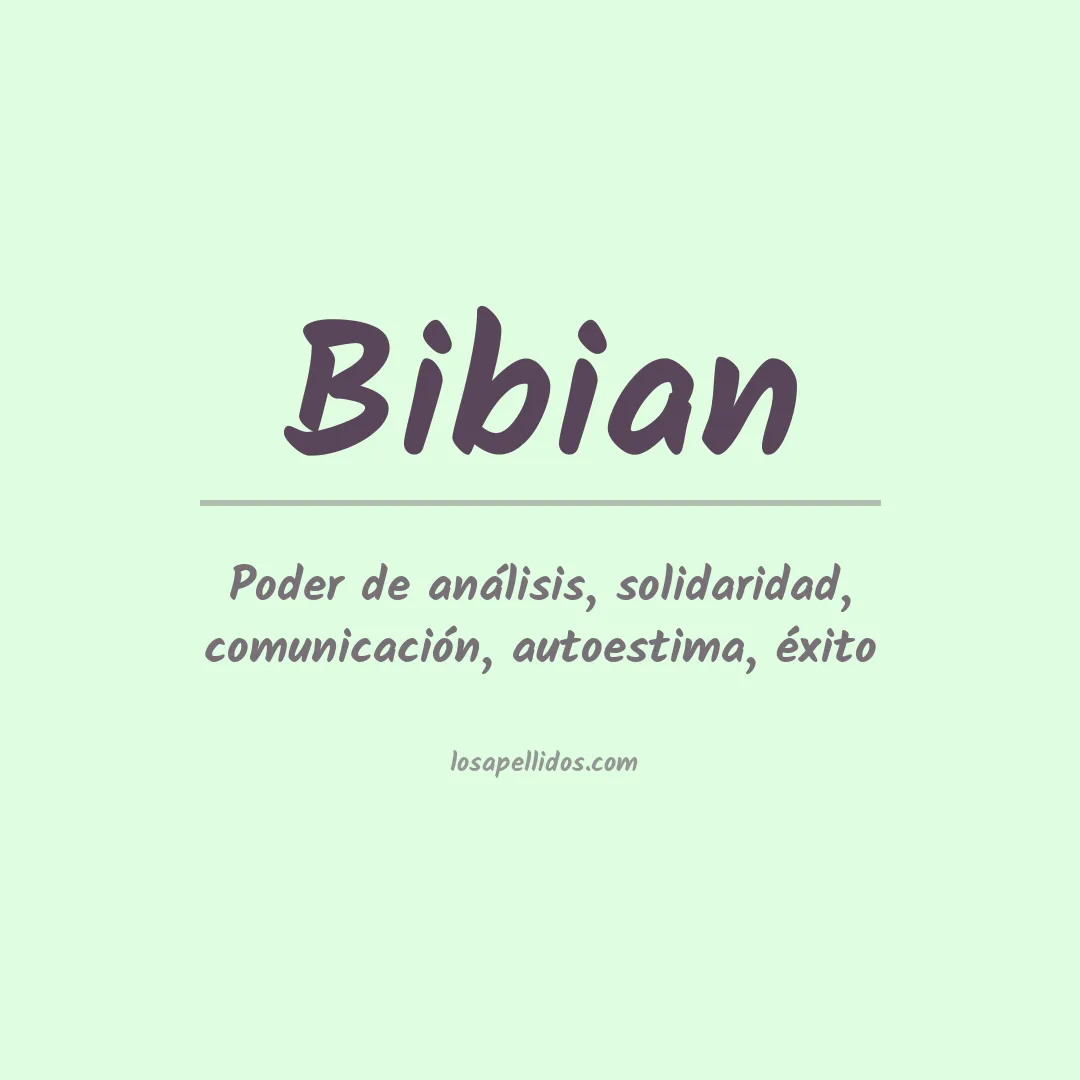 Apellido Bibian