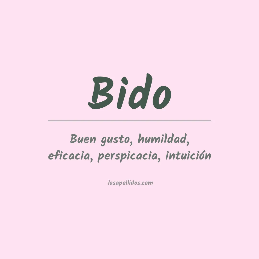 Apellido Bido