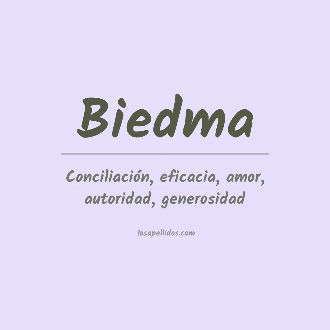 Significado del Apellido Biedma
