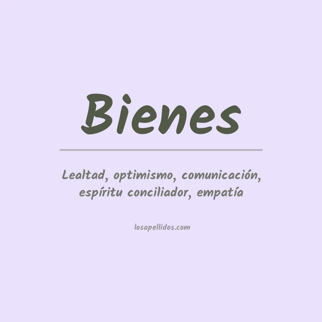 Apellido Bienes