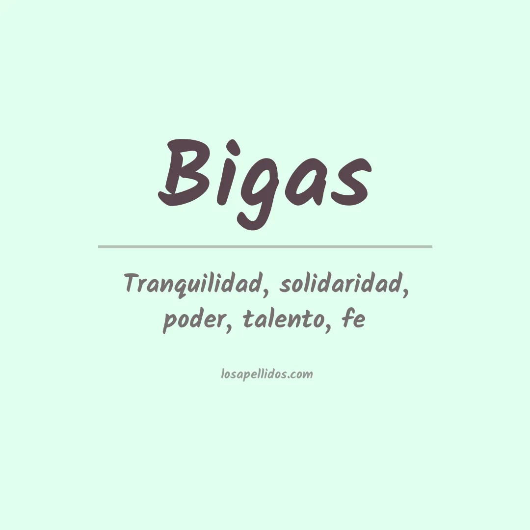 Apellido Bigas