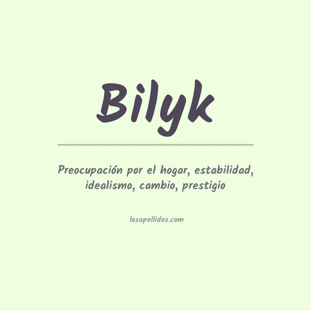 Apellido Bilyk