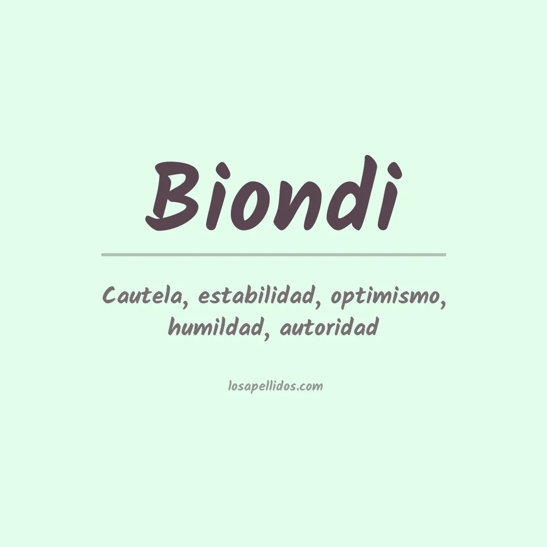 Apellido Biondi