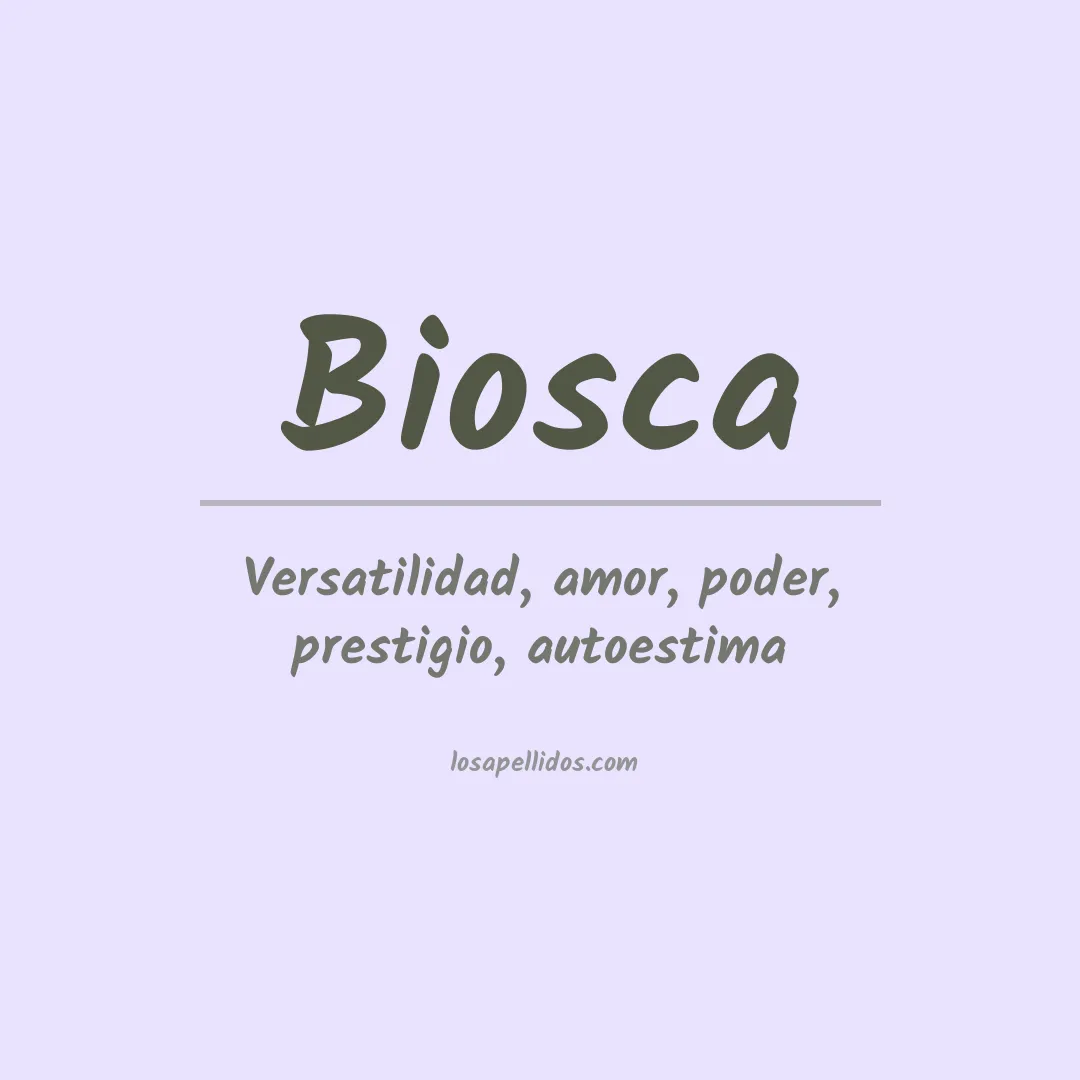 Apellido Biosca