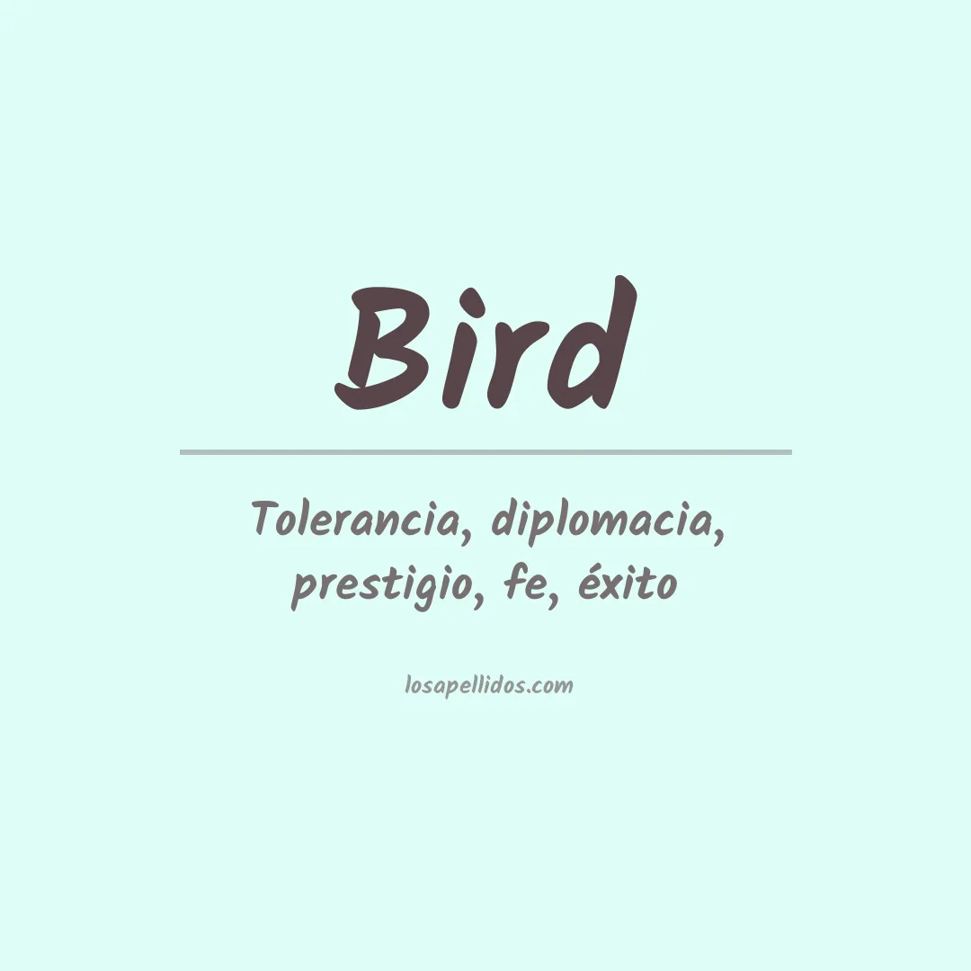 Apellido Bird