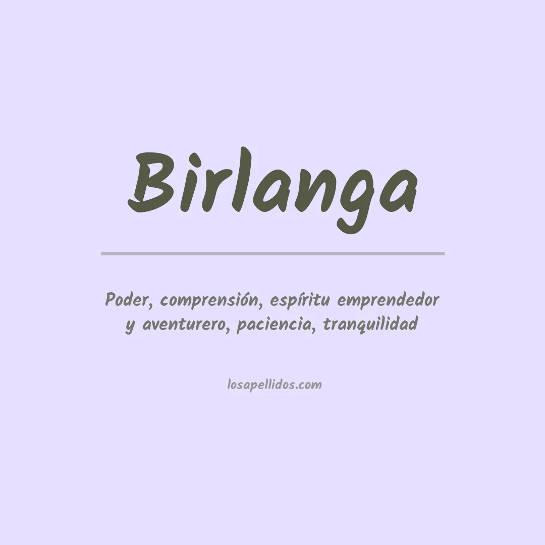 Apellido Birlanga