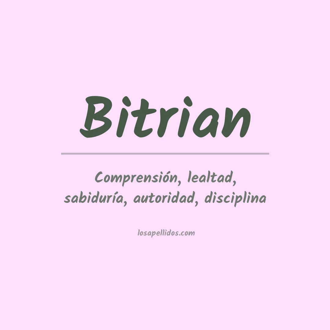 Apellido Bitrian