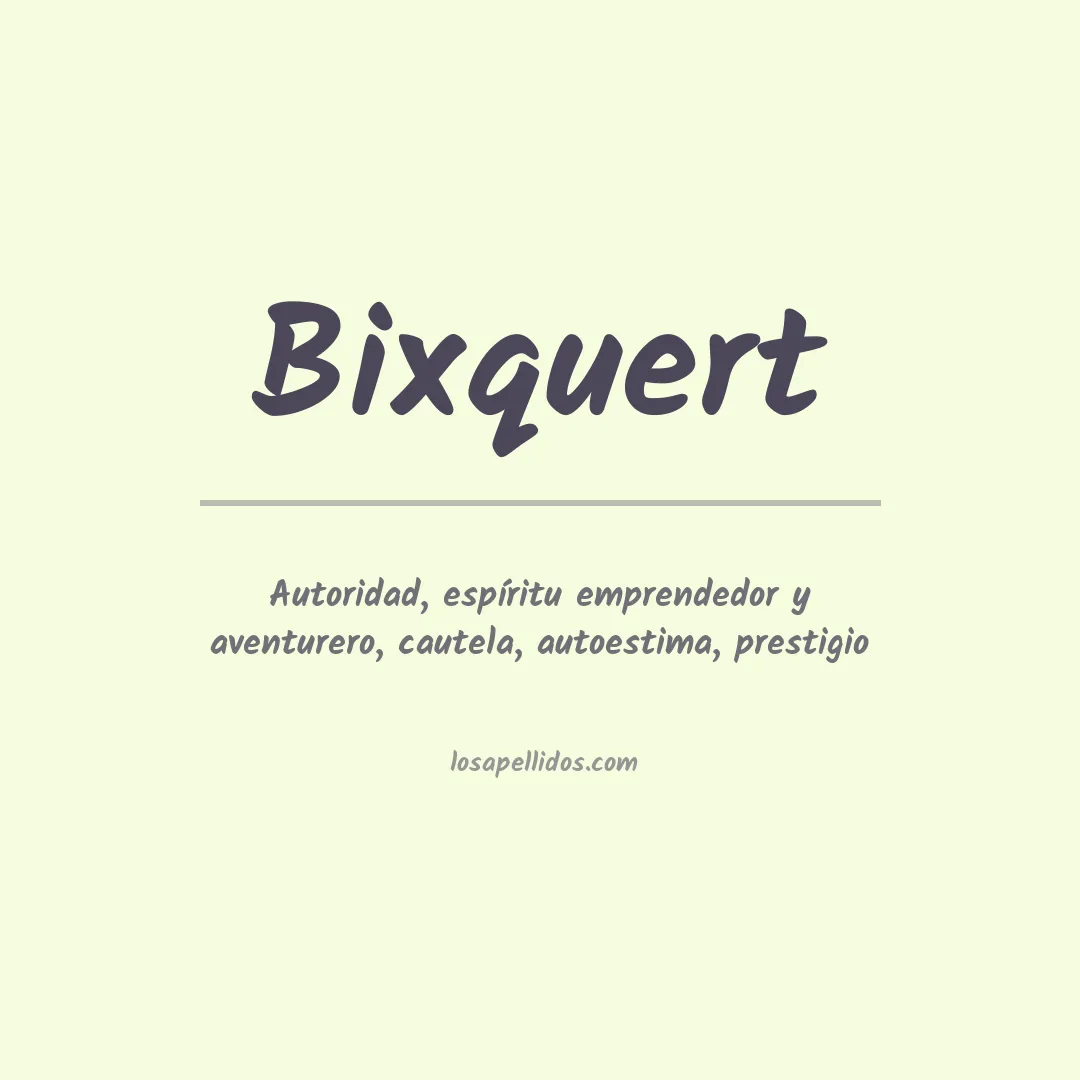 Apellido Bixquert