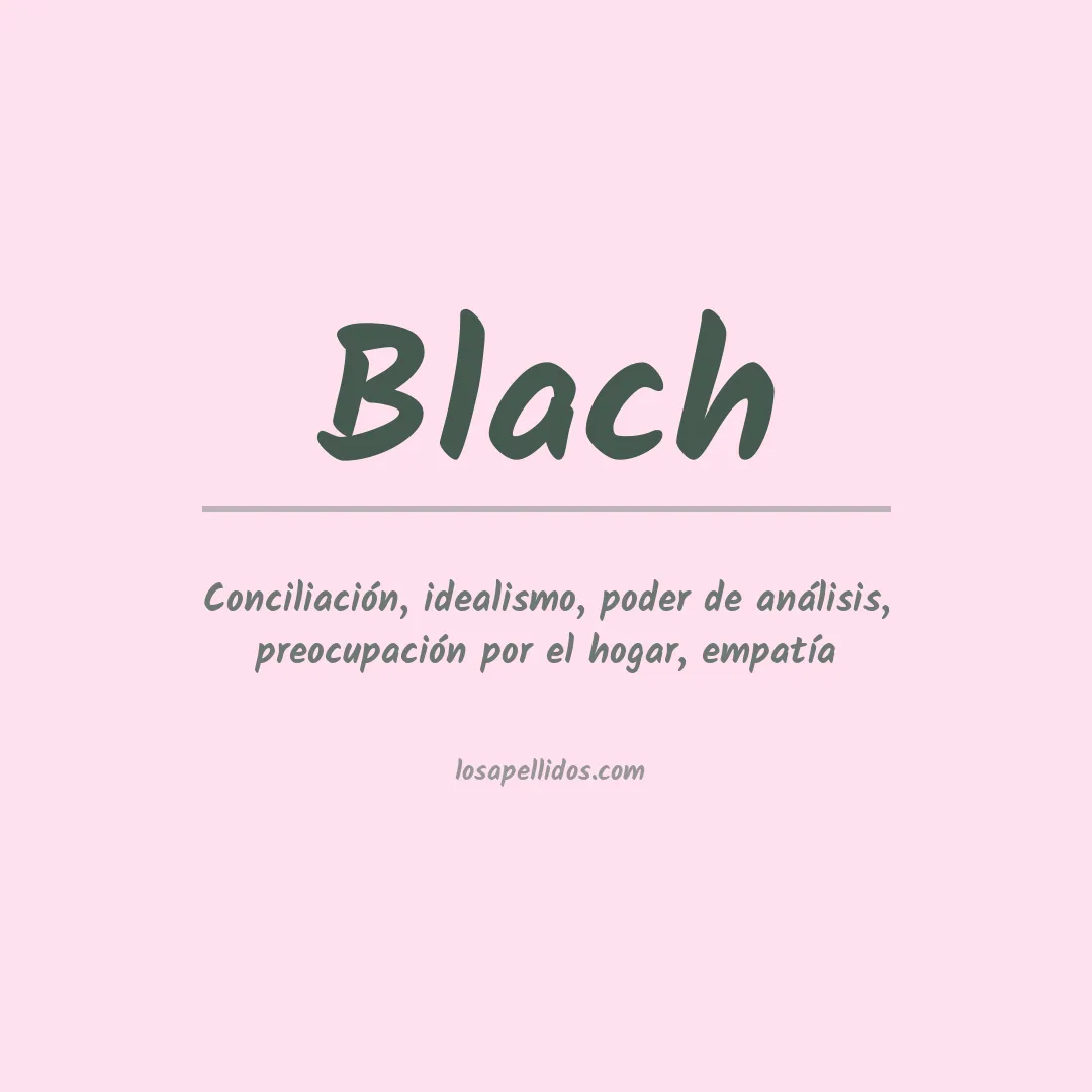 Apellido Blach