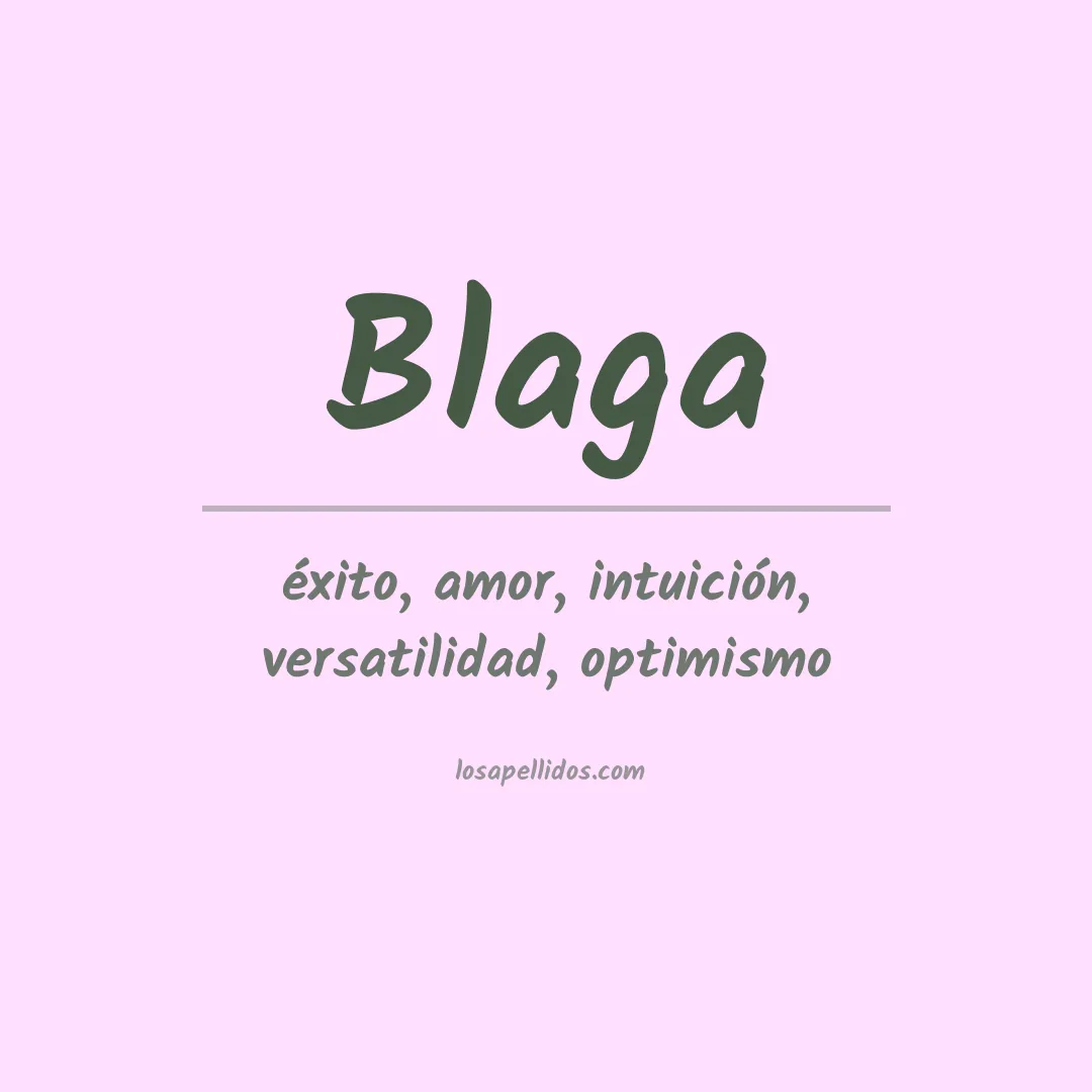 Apellido Blaga
