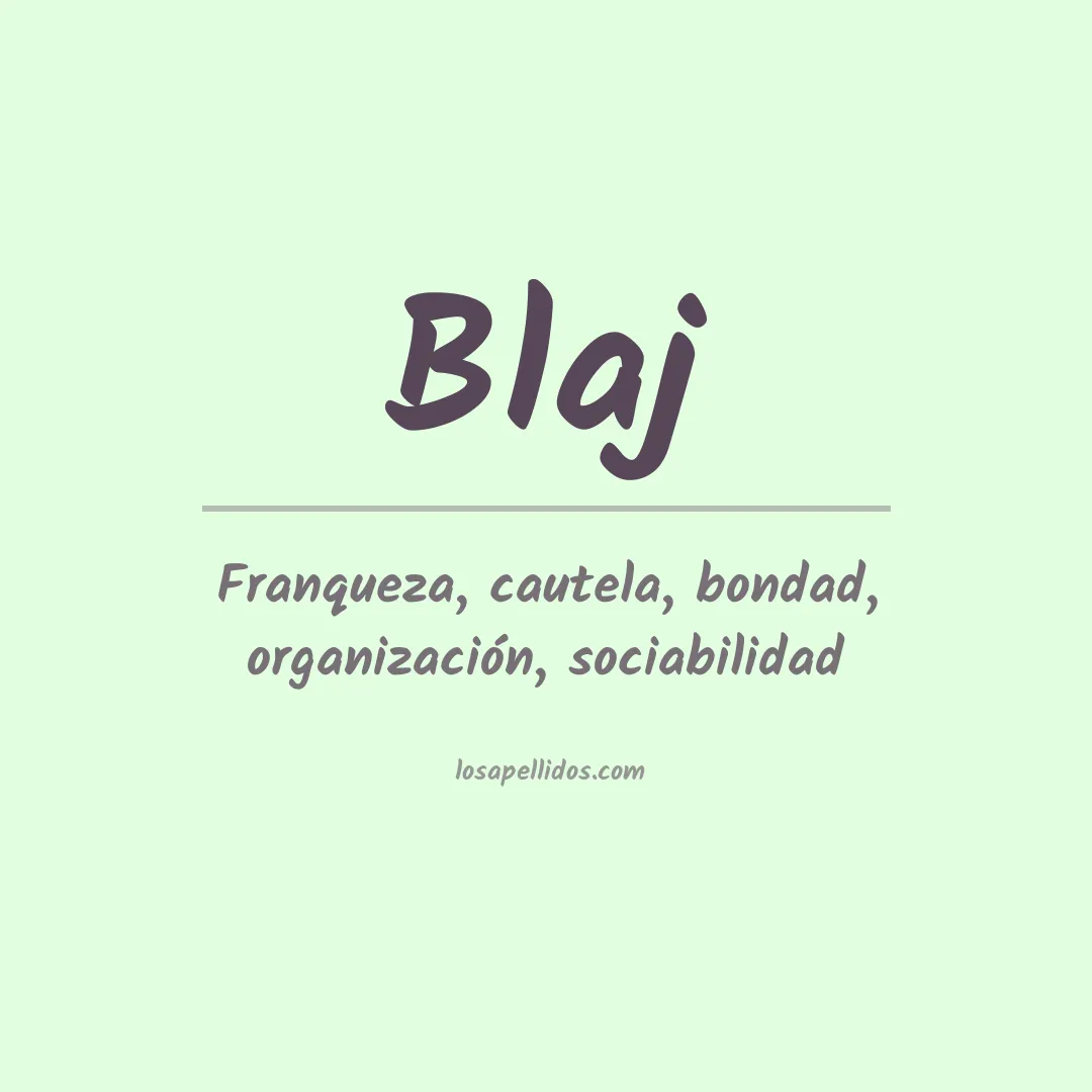 Apellido Blaj