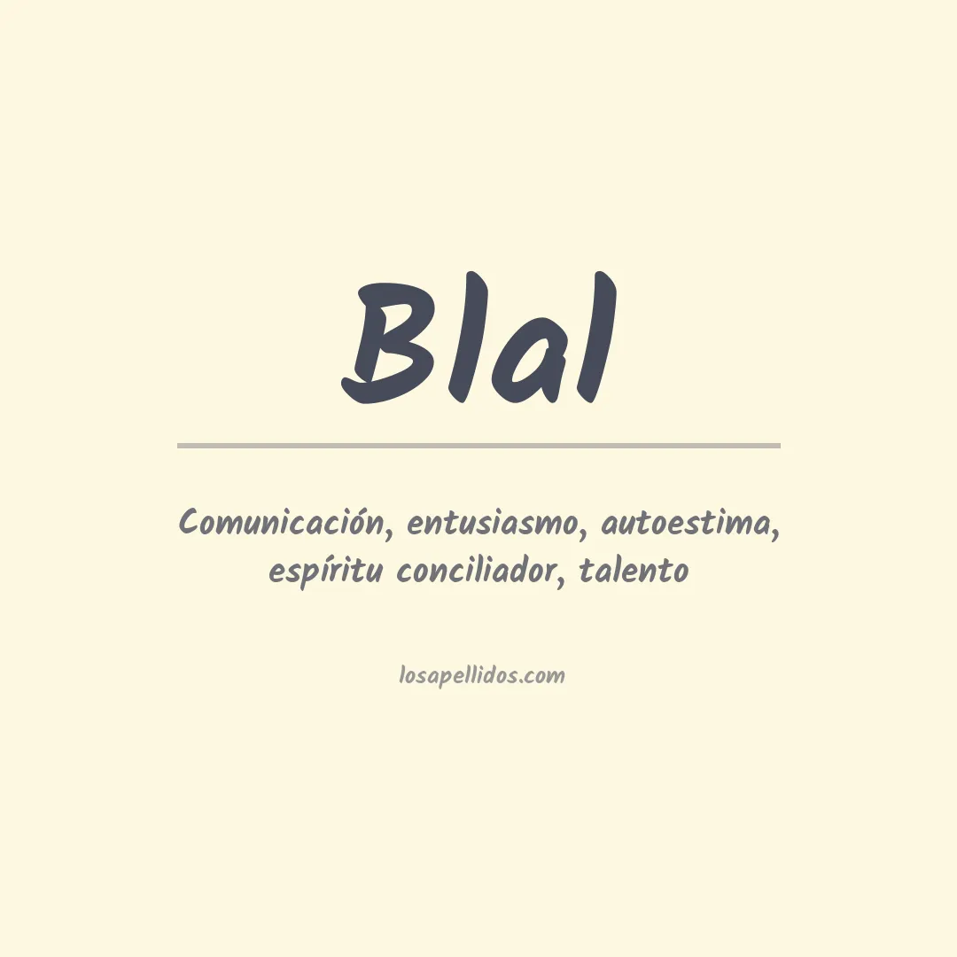 Apellido Blal