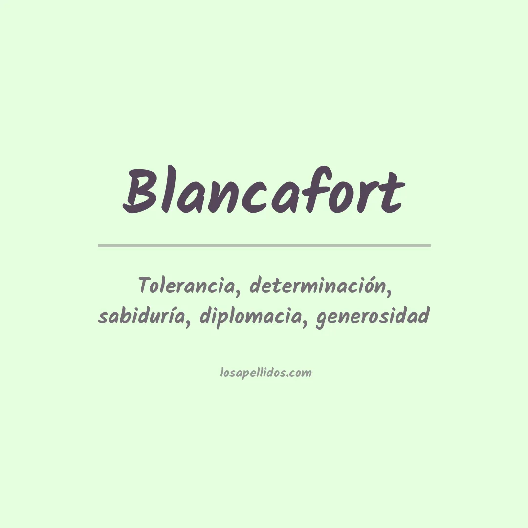 Apellido Blancafort