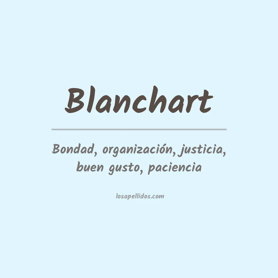 Apellido Blanchart