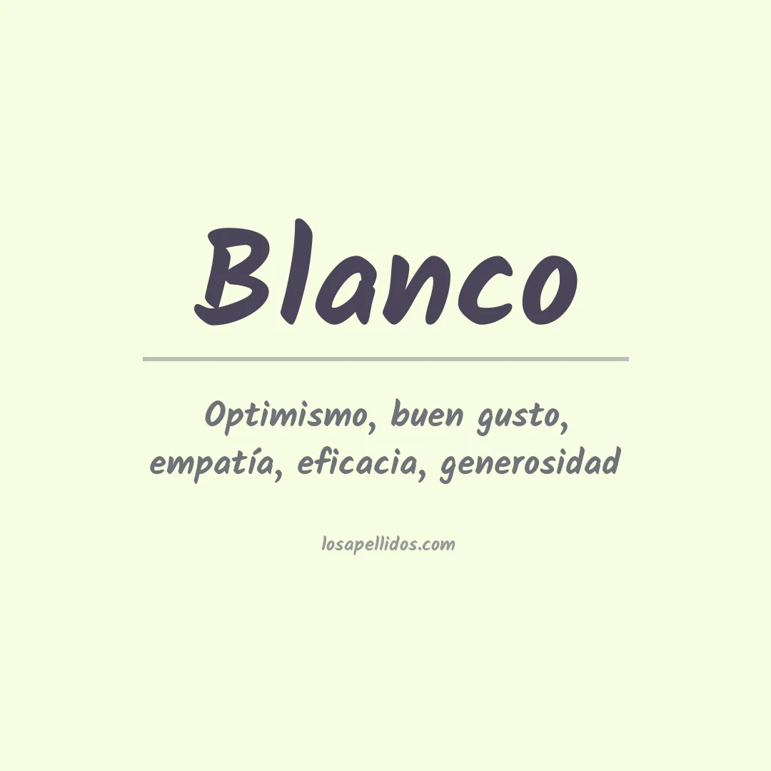 Apellido Blanco