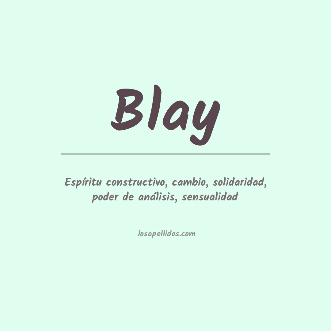 Apellido Blay