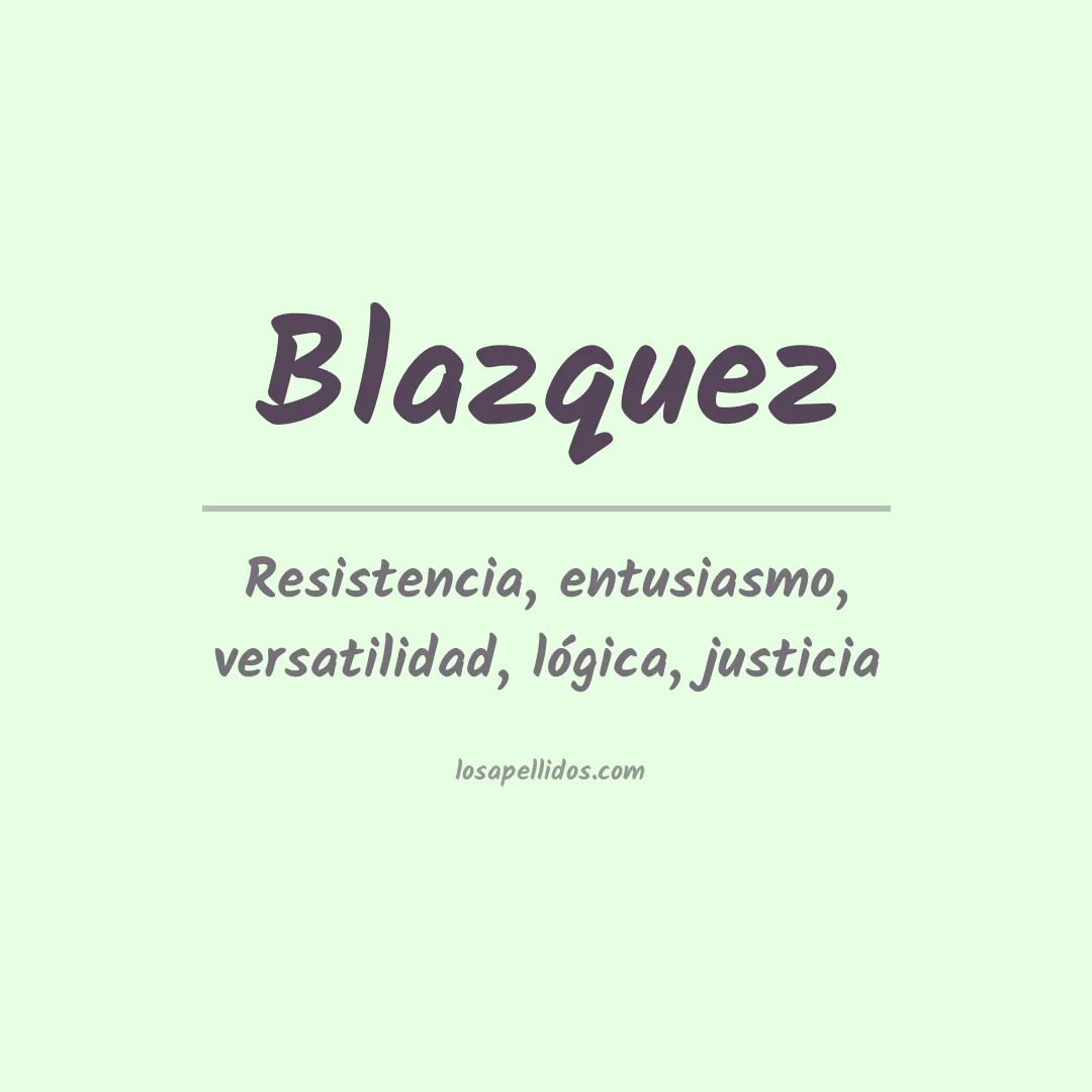 Apellido Blazquez
