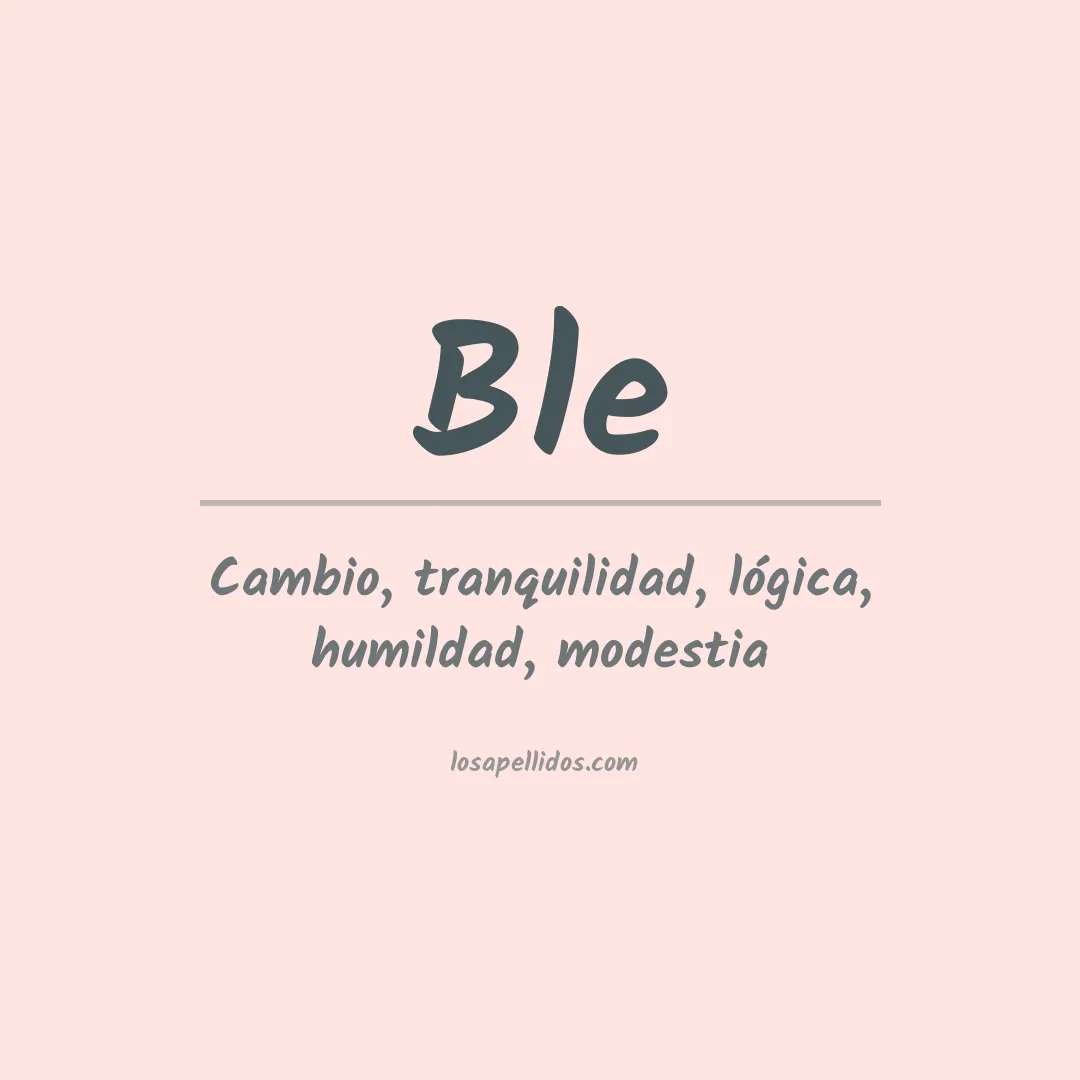 Apellido Ble