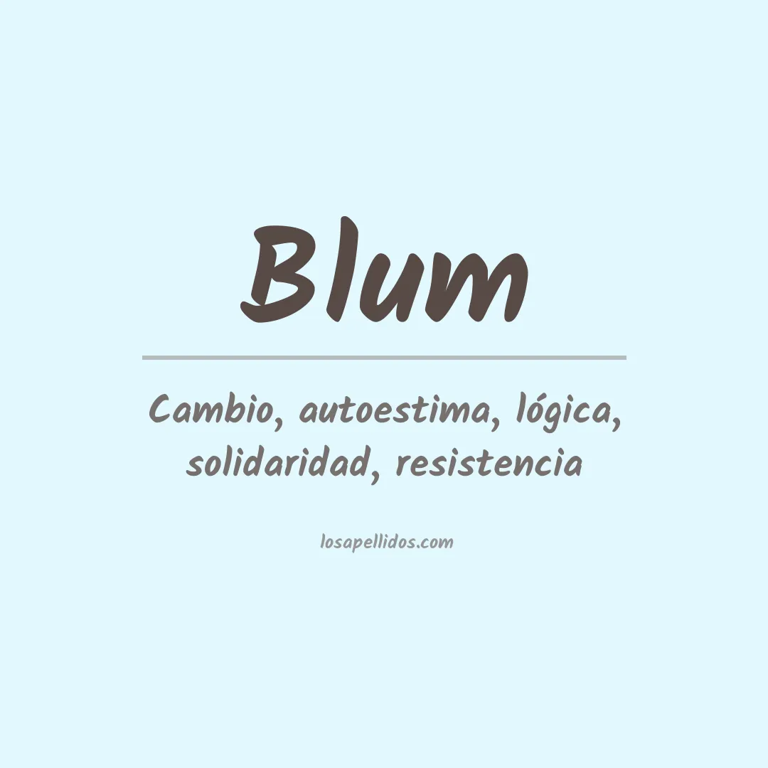 Apellido Blum