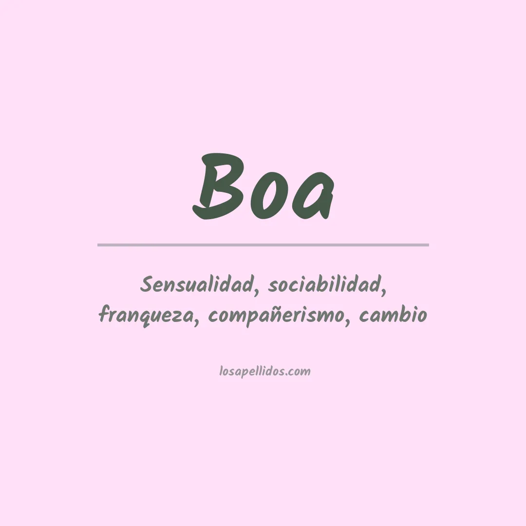 Apellido Boa