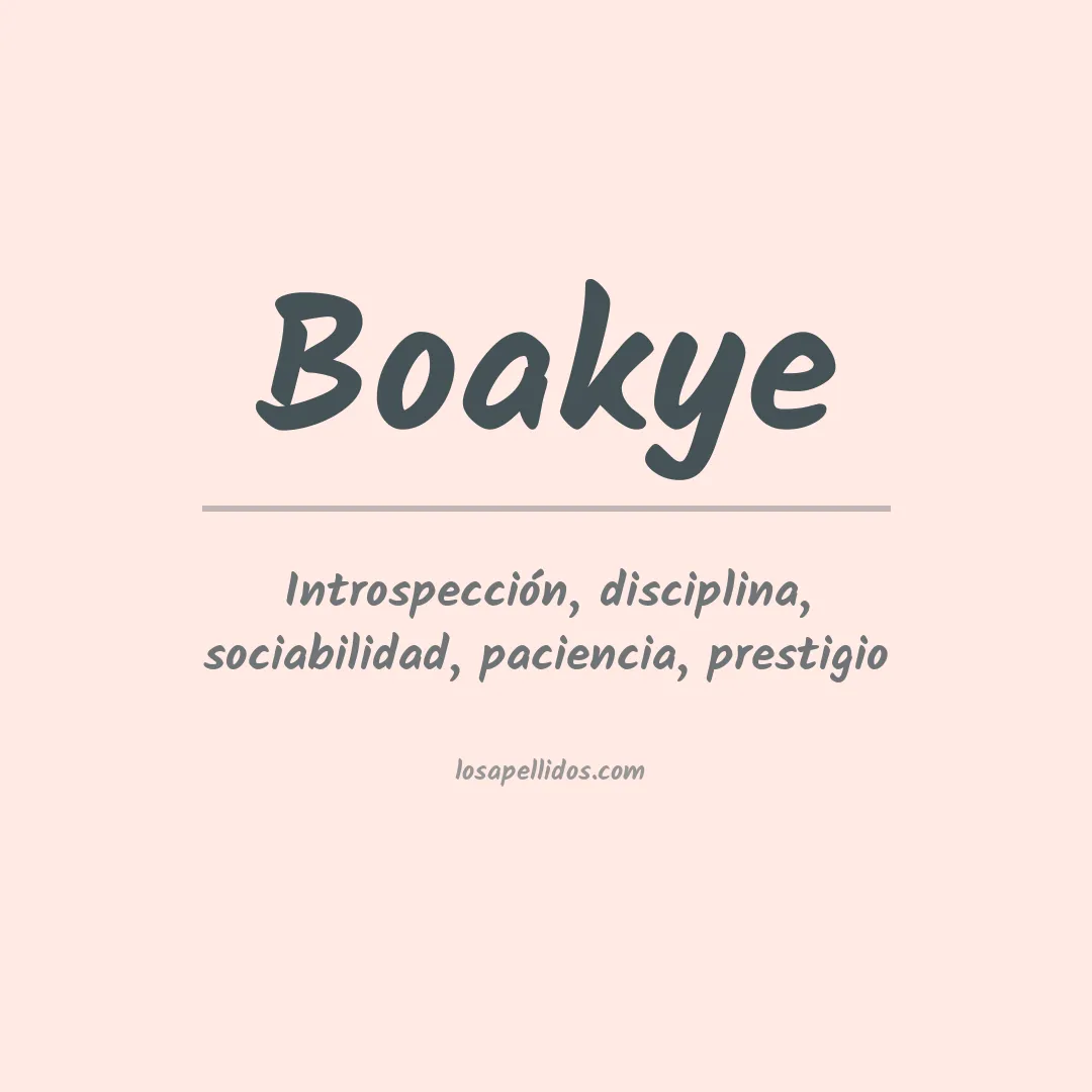 Apellido Boakye