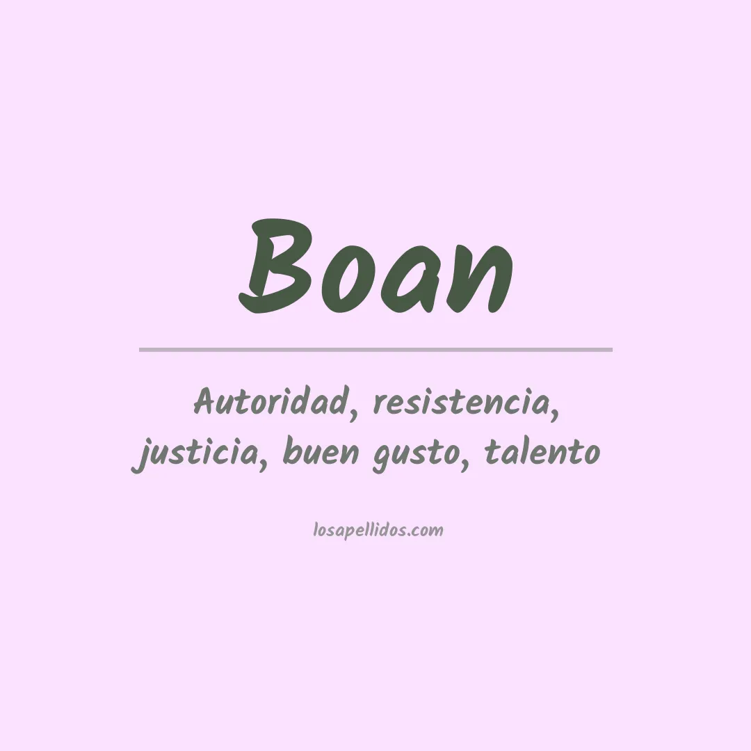 Apellido Boan