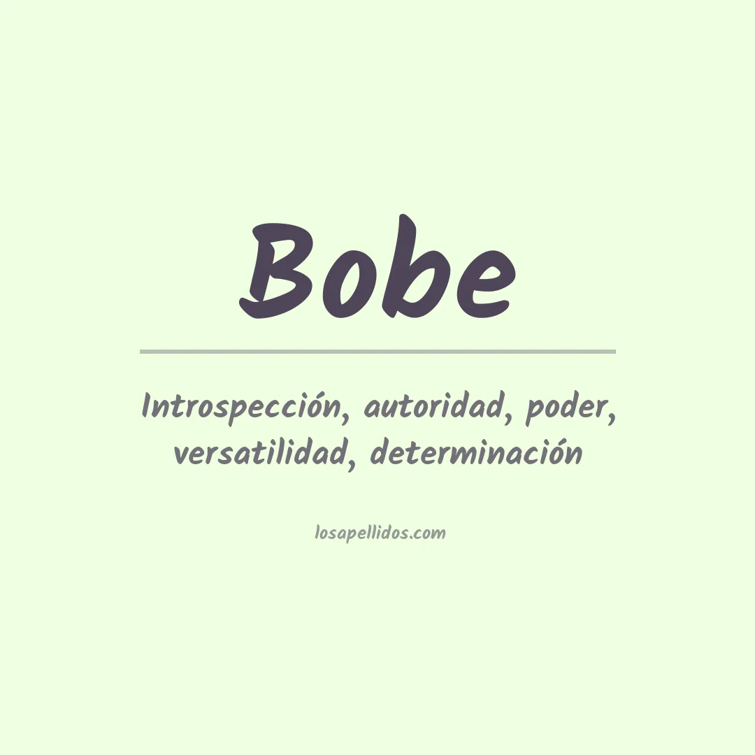 Apellido Bobe