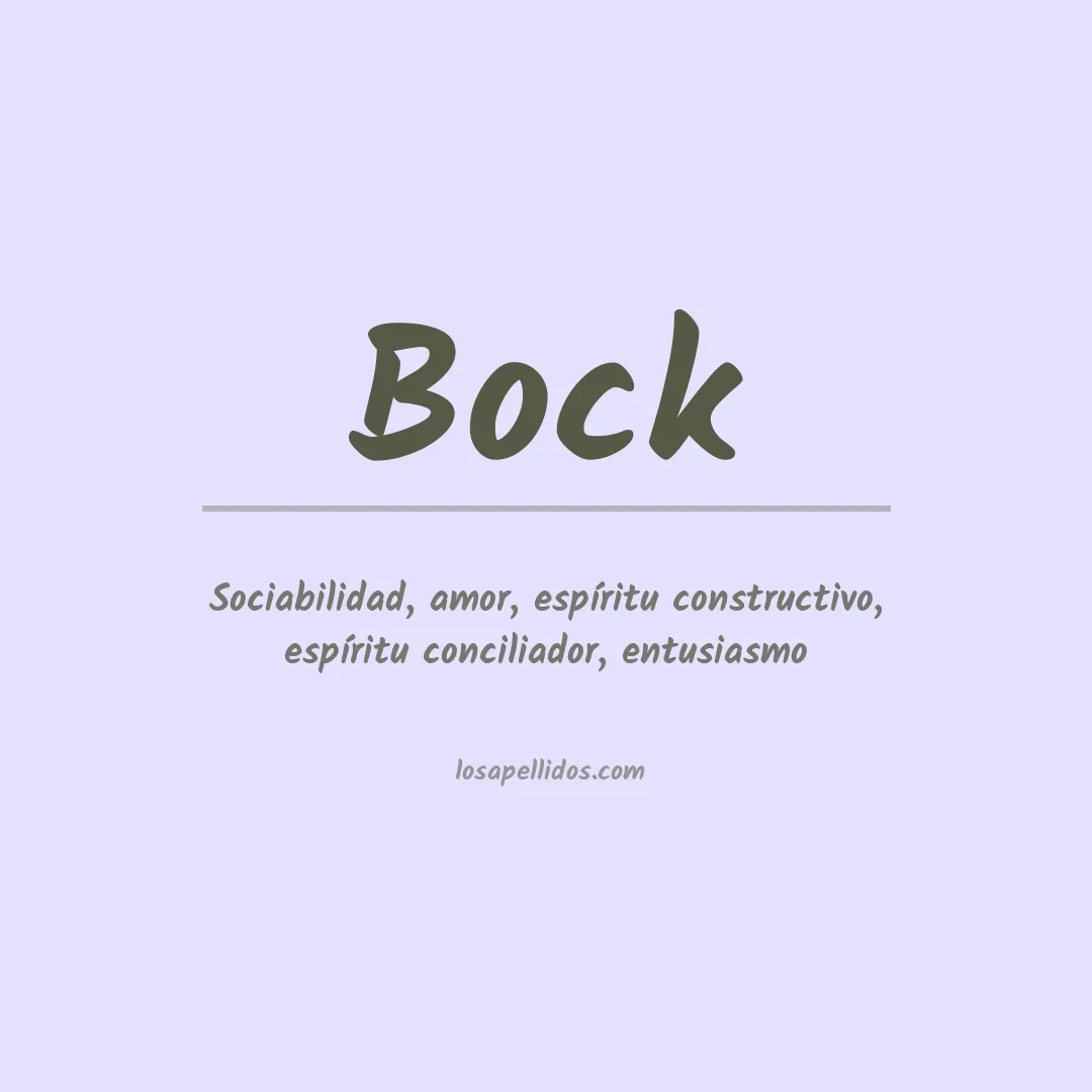 Apellido Bock