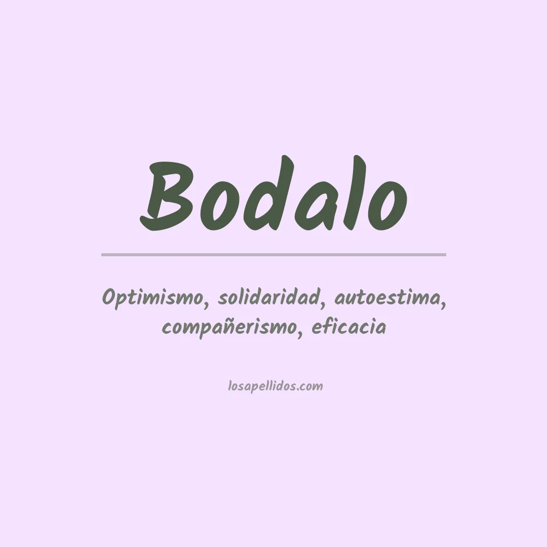 Significado del Apellido Bodalo