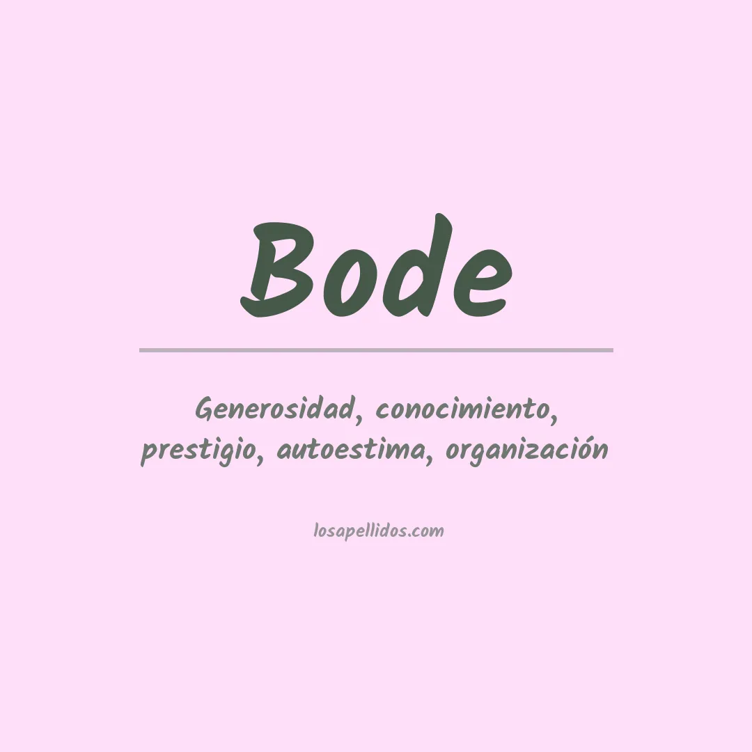 Apellido Bode