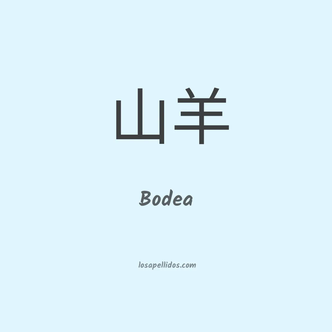 Bodea en chino
