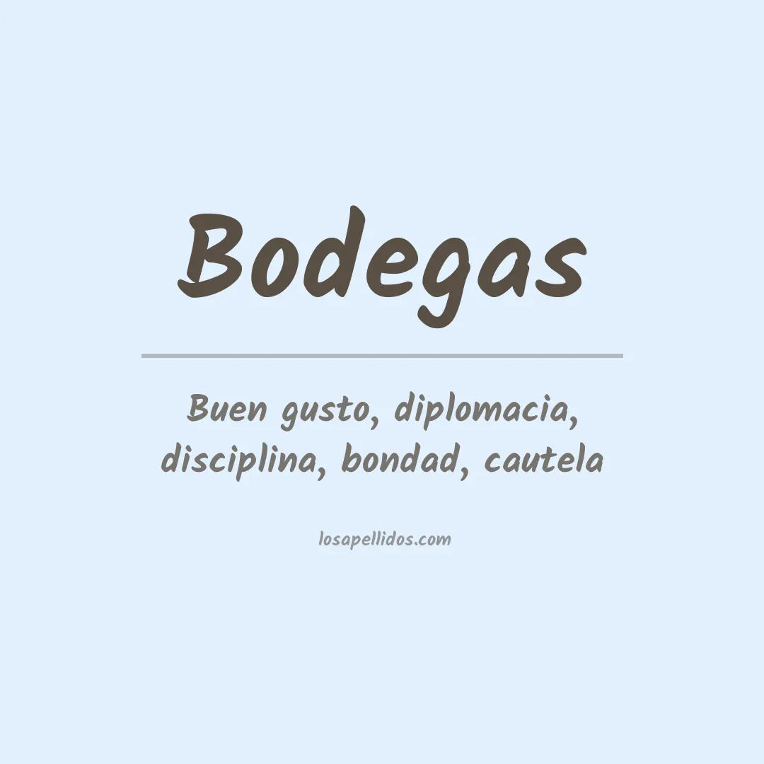 Significado del Apellido Bodegas