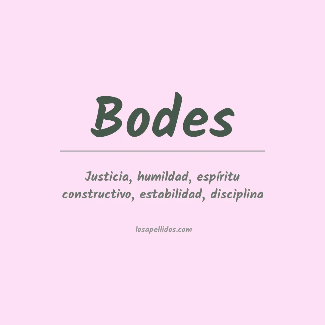 Apellido Bodes